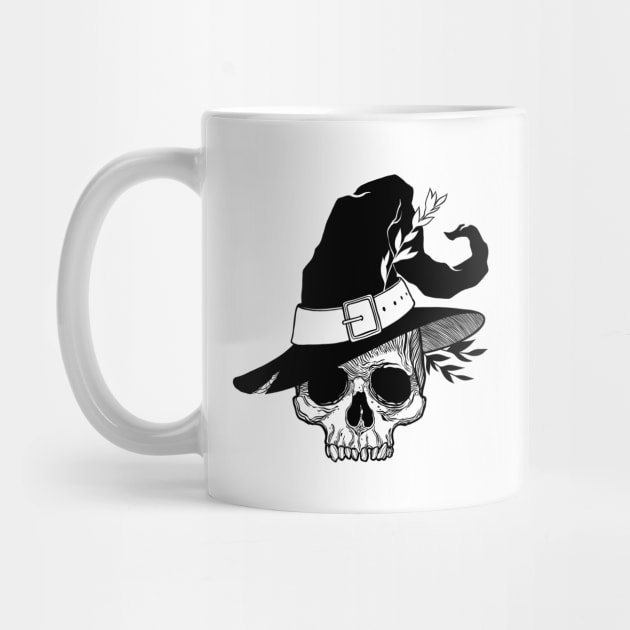 Dead Witch Skull. Happy Halloween by OccultOmaStore